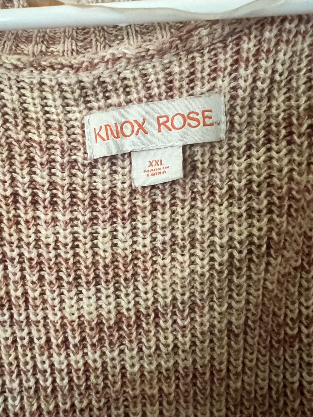 Knox Rose Marled Cream and Light Brown/Pink Cardigan
